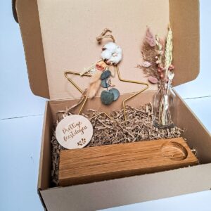 kerstbox droogbloemen gepersonaliseerd geschenk