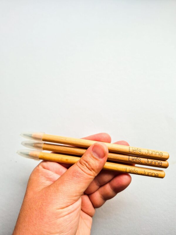 Houten pen met gravure - Afbeelding 2