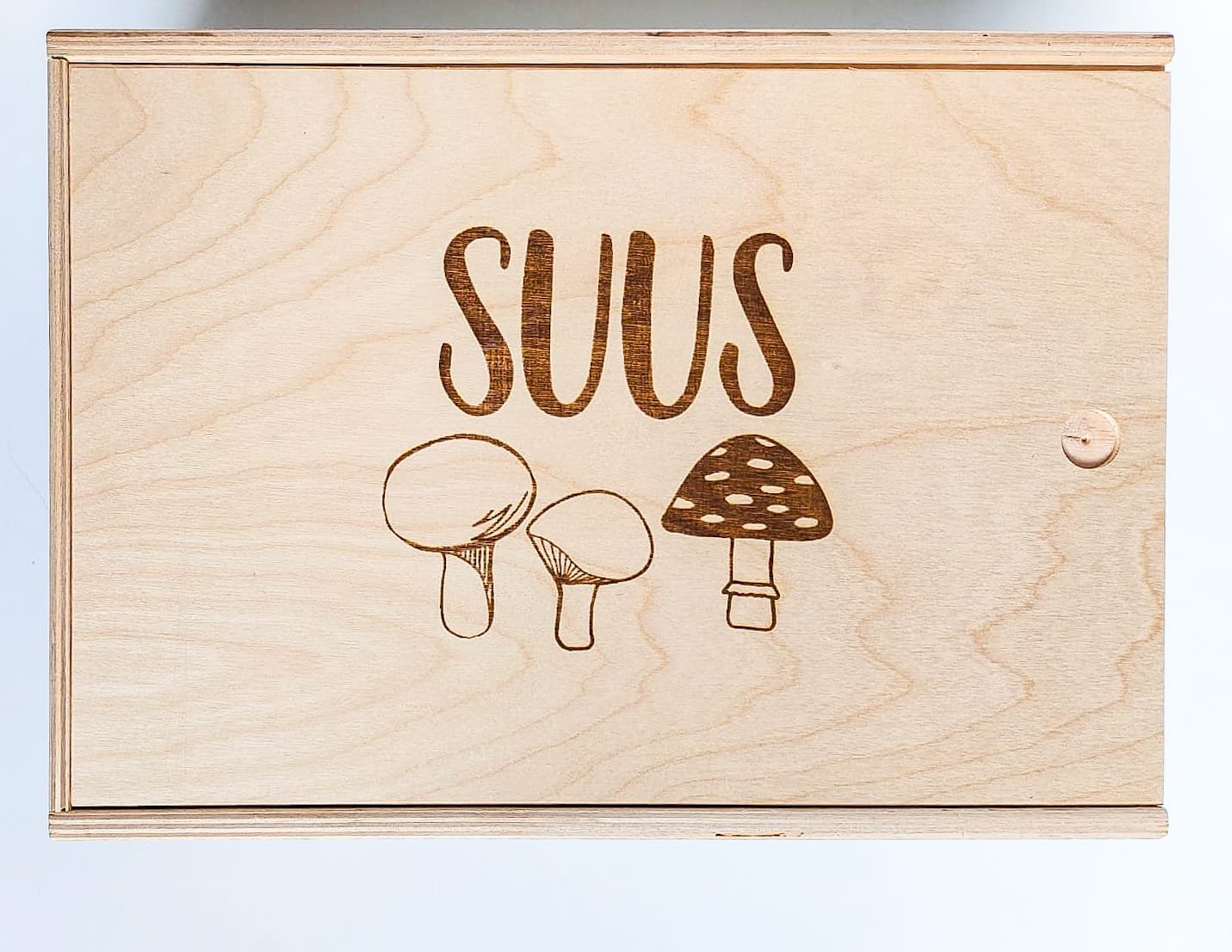 Houten kist, herinneringskist, memorybox met gepersonaliseerde gravure - Afbeelding 3