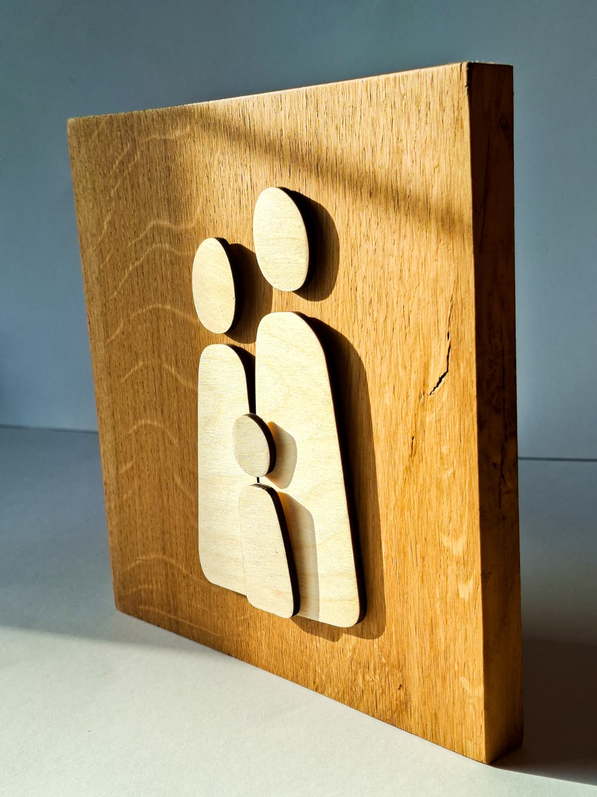 familie 3d abstract, falieportret, lijntekening familie